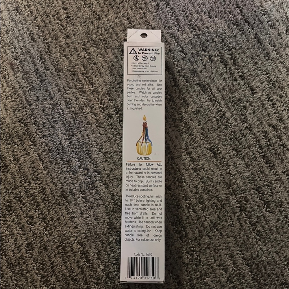 Multi-Color Drip Candle 1 Count - Picture 2 of 2